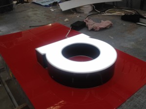 letra 3D en acrilico